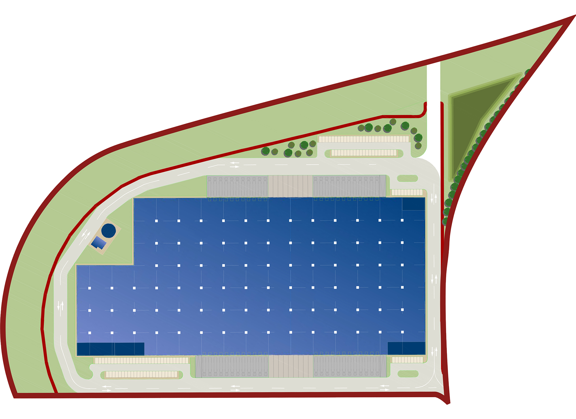 Illustrazione pianta magazzino a south weerts venezia park weerts logistcs park - WLP Venice Park