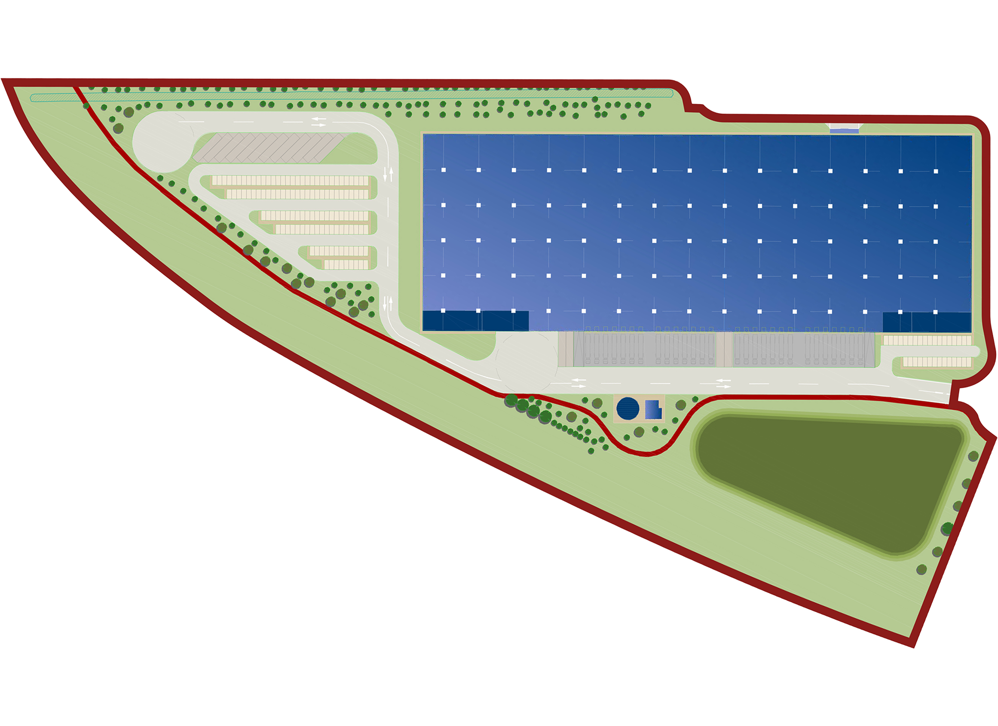 Illustrazione pianta magazzino b south weerts venezia park weerts logistcs park - WLP Venice Park