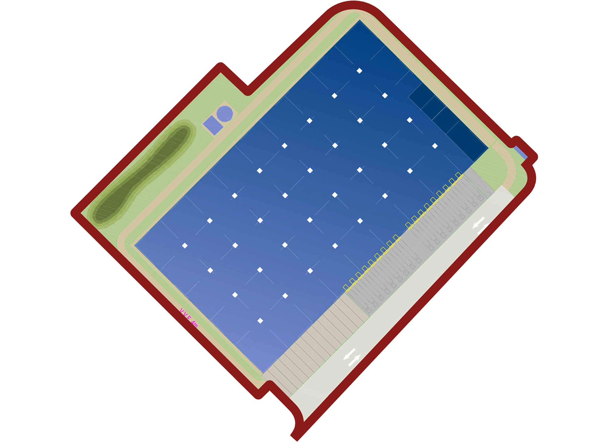 Illustrazione pianta magazzino b weerts venezia park weerts logistcs park - WLP Venice Park
