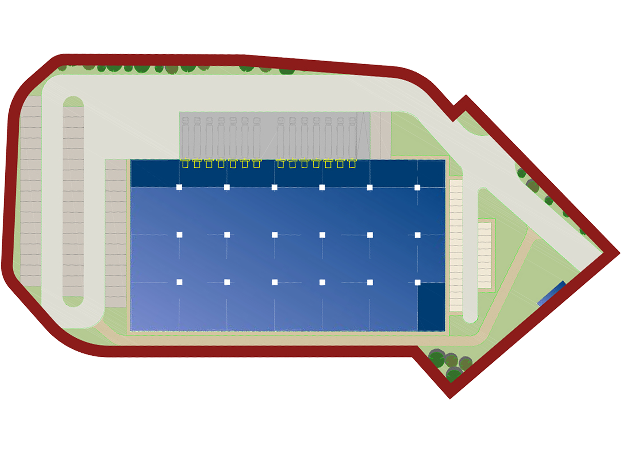 Illustrazione pianta magazzino d2 weerts venezia park weerts logistcs park - WLP Venice Park