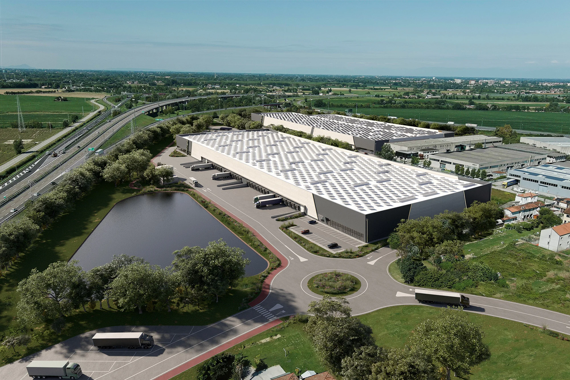 Vista drone magazzino b south weerts venezia park weerts logistcs park - WLP Venice Park