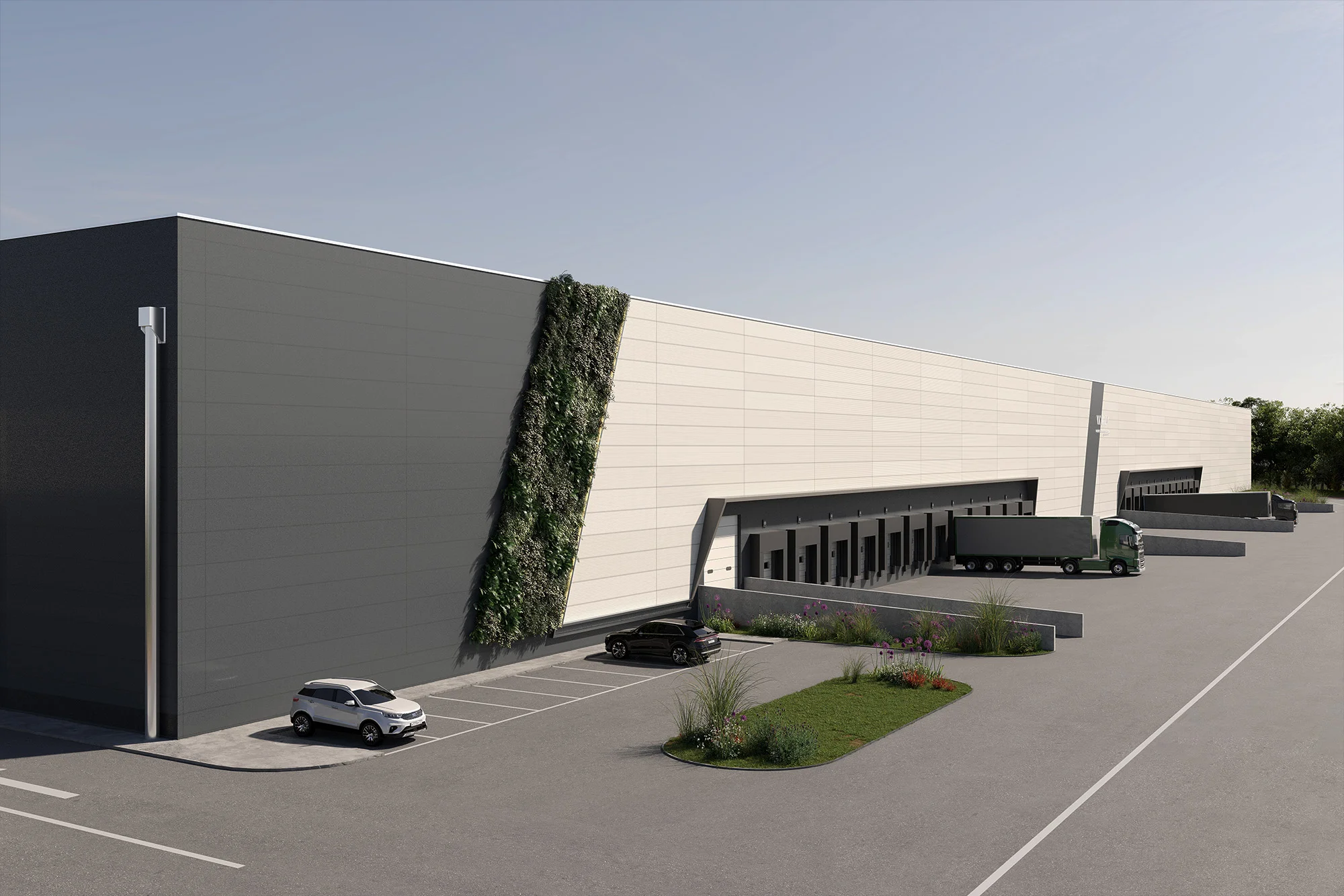 Vista esterna parcheggi baie di carico magazzino a south weerts venezia park weerts logistcs park - WLP Venice Park