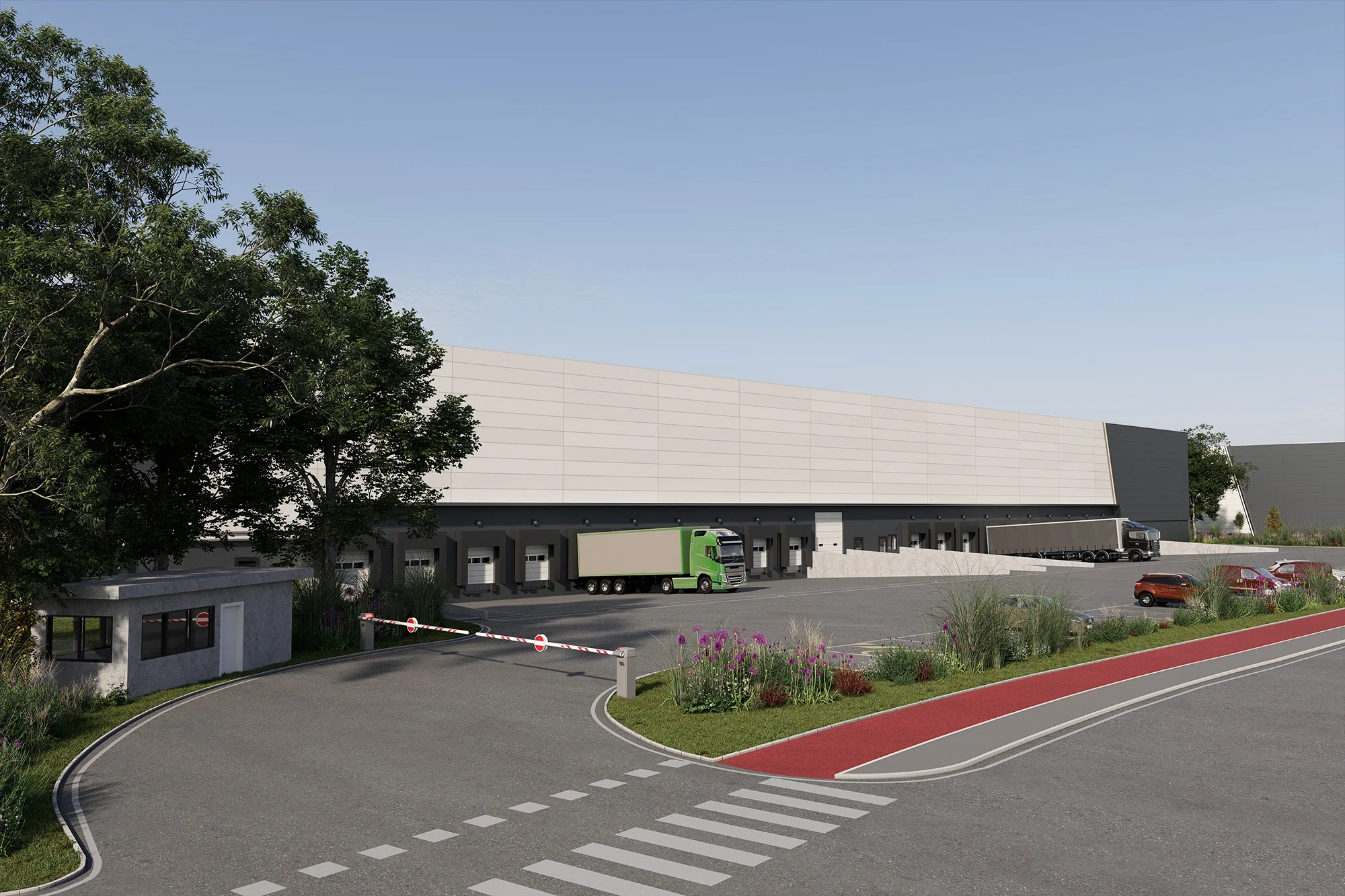 Vista esterna parcheggi baie di carico magazzino c1 weerts venezia park weerts logistcs park - WLP Venice Park