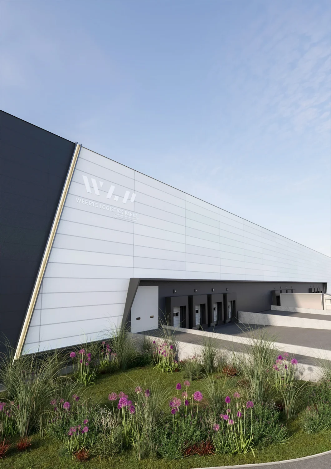 Vista esterna parcheggi baie di carico magazzino d2 weerts venezia park weerts logistcs park - WLP Venice Park
